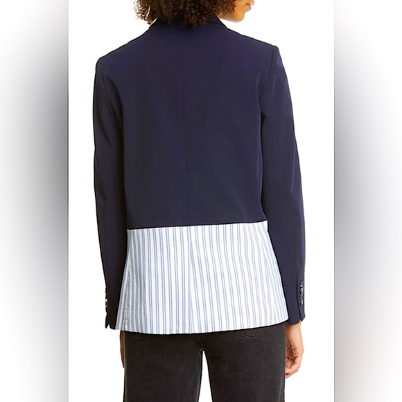 Tanya Taylor Darwin Blazer In Navy Size 4 NWT - Picture 3 of 7